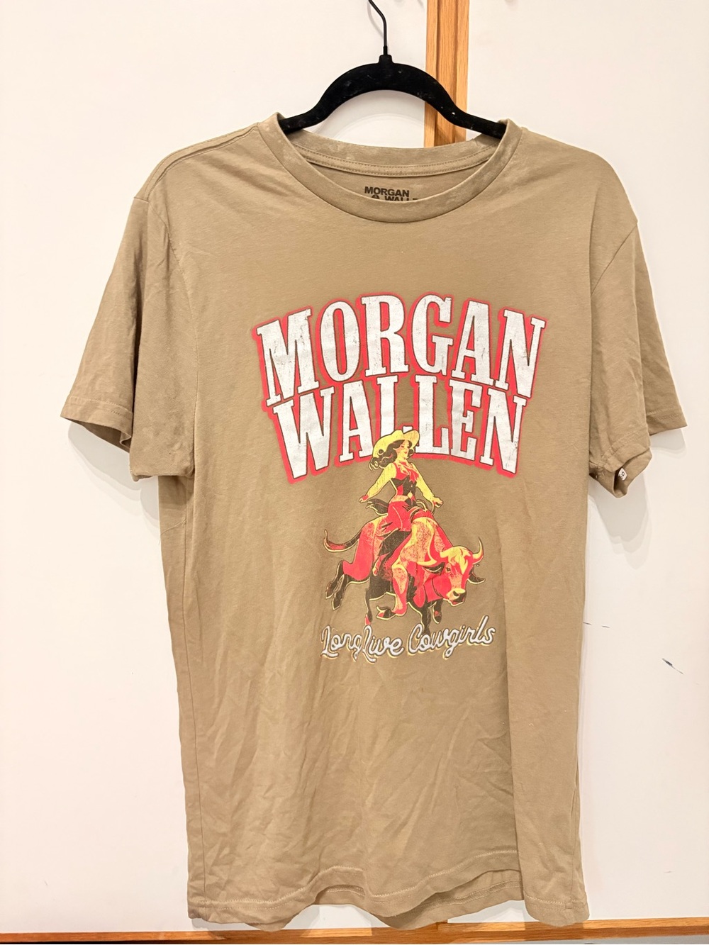 Morgan Wallen Graphic Tee - Khaki Cowboy Rider